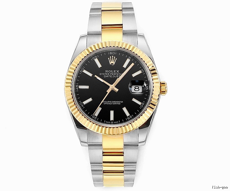 Black And Gold Two-Tone Datejust Watch - Rolex Office