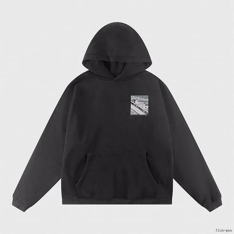 Bold Print Direction Graphic Zip Hoodie Commuter Look