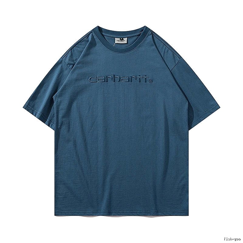 Carhartt Daily Logo T-shirt Light Blue Subtle for City Outfits