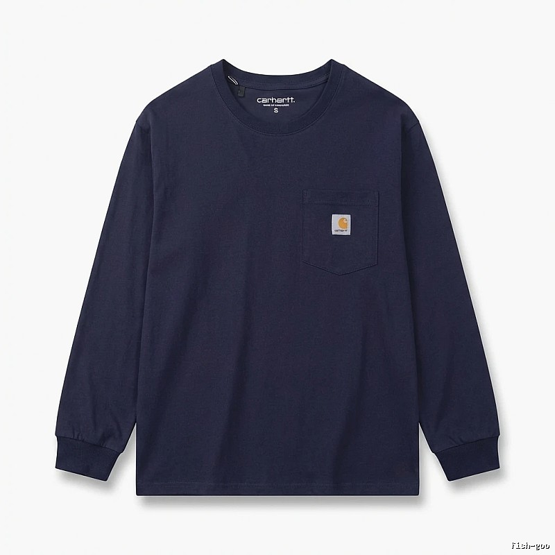Carhartt simple and casual style navy long-sleeve