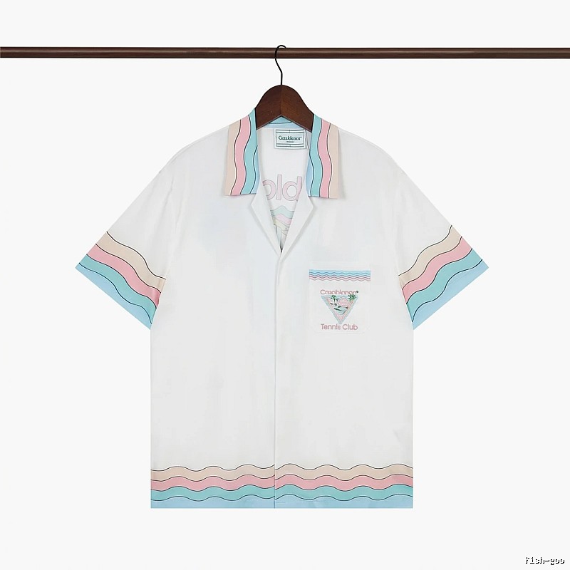 Casablanca stripe retro-style white shirt