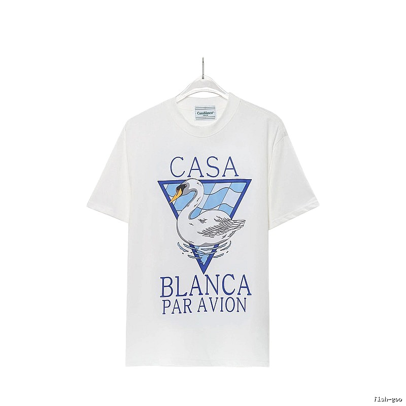 Casablanca Swan Print White T-shirt