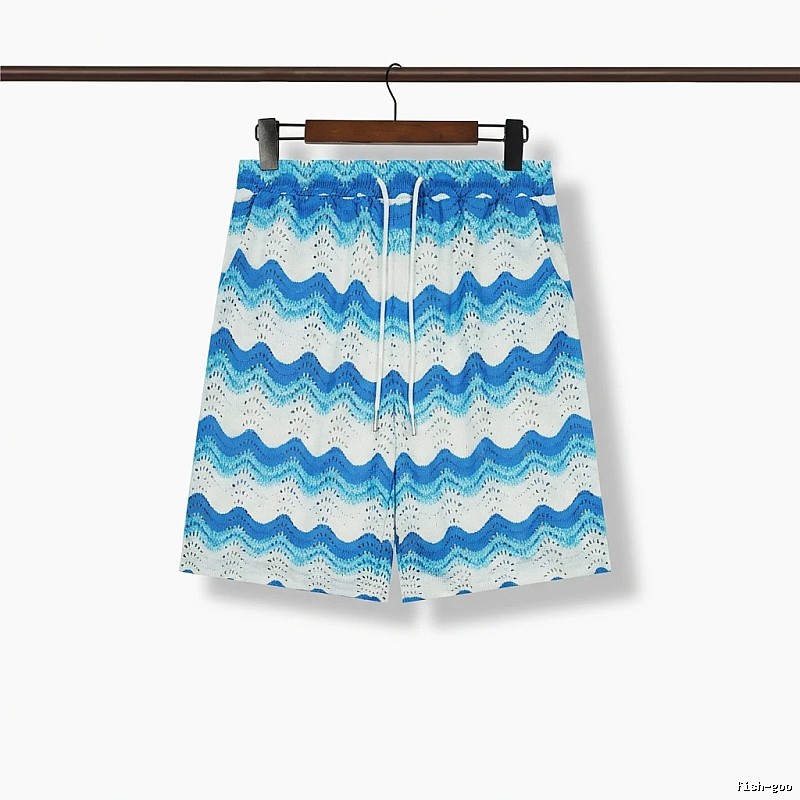 Casablanca Wave Style Blue and White Shorts