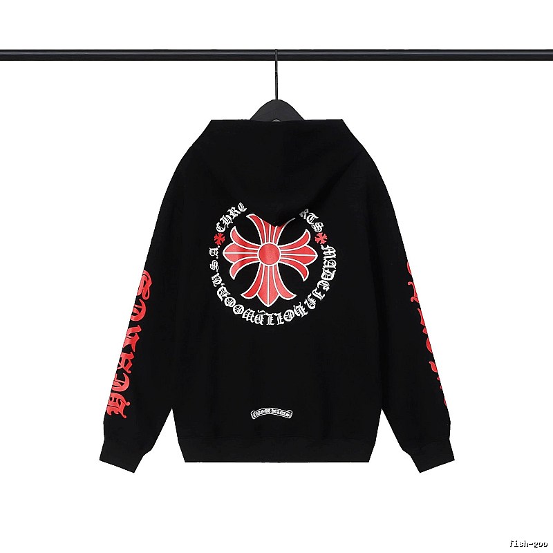 Chrome Hearts 2089-62 Black Cross Graphic Hoodie Soft Neutral