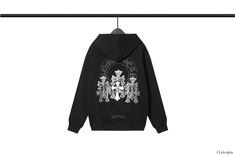 Chrome Hearts 2089-72 Black Cross Graphic Hoodie Easy Pairing