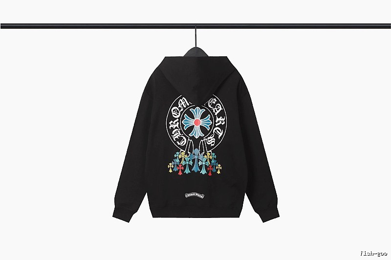 Chrome Hearts 2089-73 Black Cross Graphic Hoodie Visual Accent