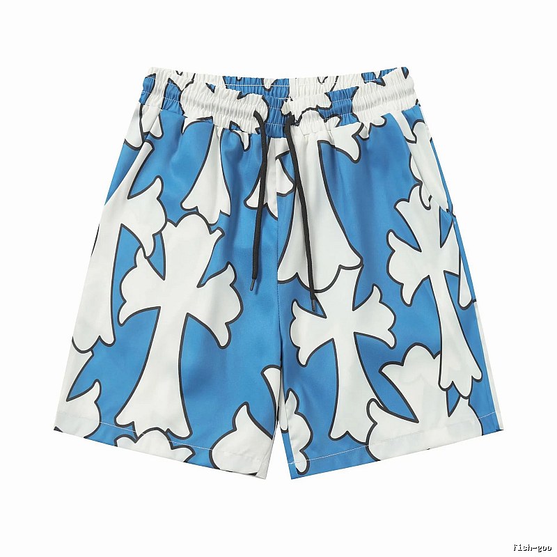 Chrome Hearts Cross Blue and White Shorts