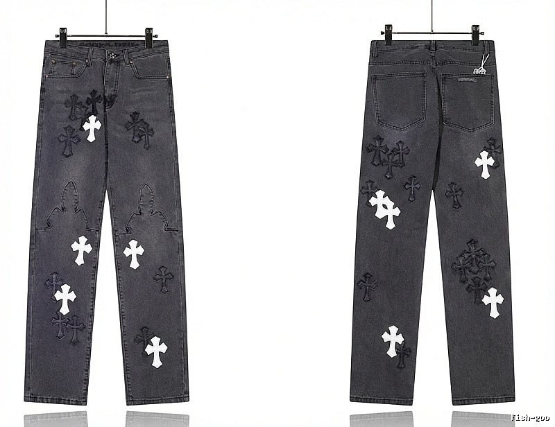 Chrome Hearts Cross Dark Jeans