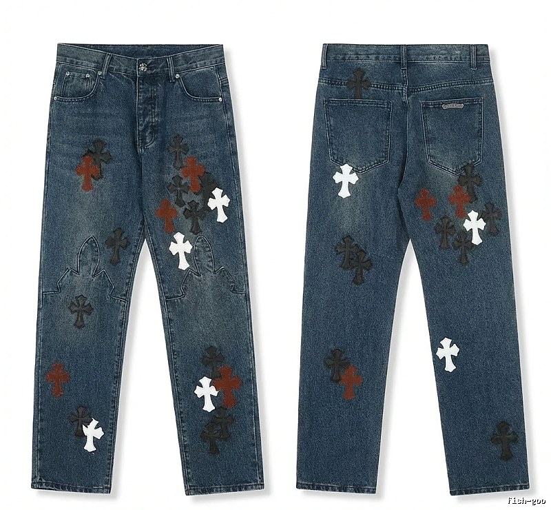 Chrome Hearts Cross Denim Long Pants