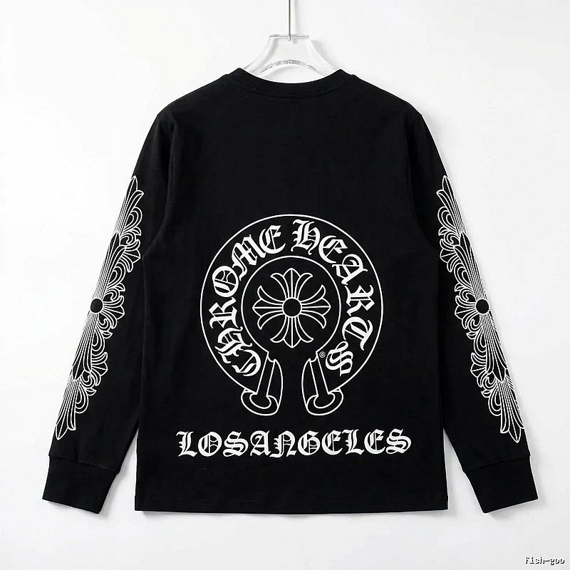 Chrome Hearts Cross Flower Dark Style Black Long Sleeve