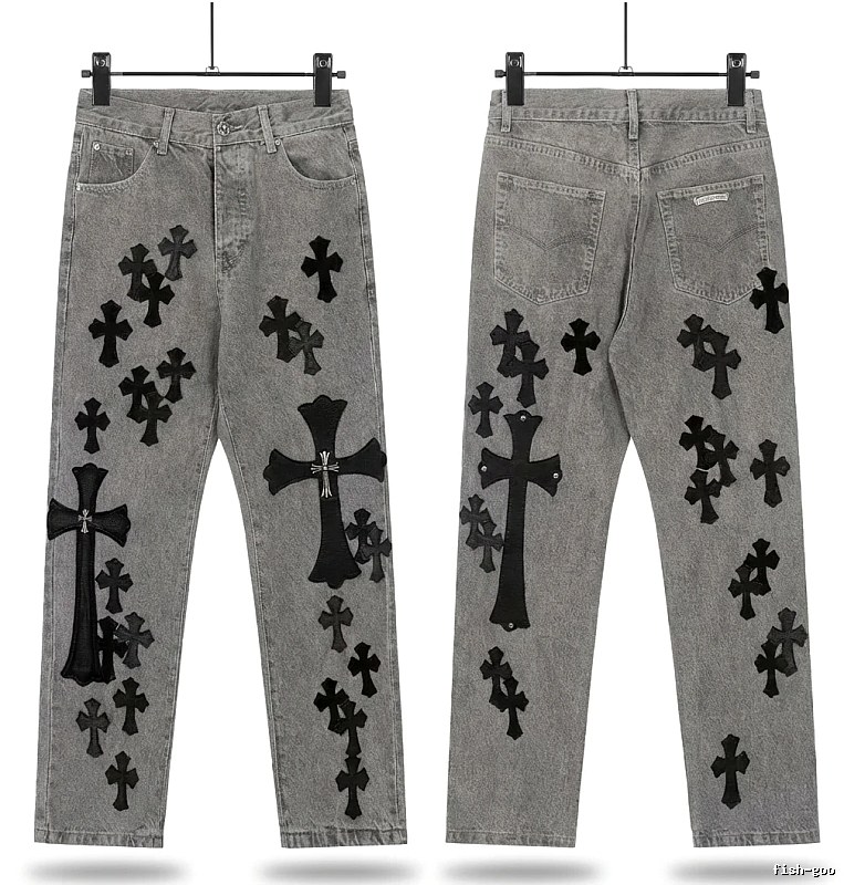 Chrome Hearts Cross Grey Jeans