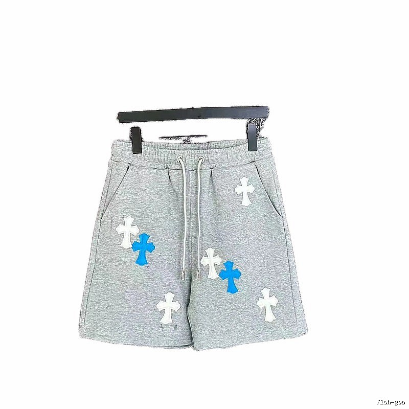 Chrome Hearts Cross Trendy Brand Grey Shorts