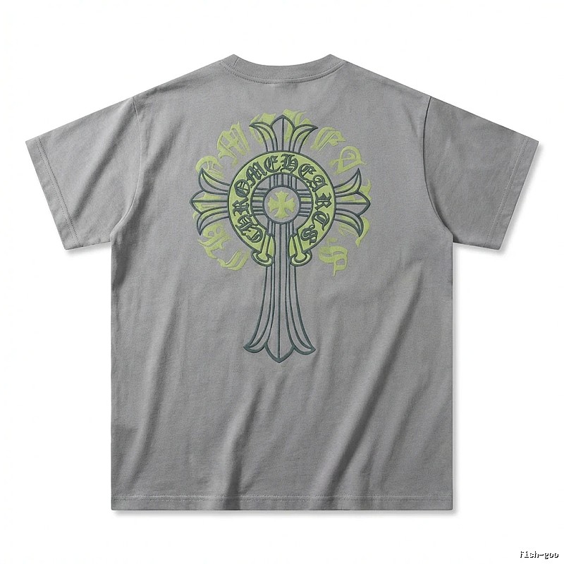 Chrome Hearts Cross trendy brand Grey T-shirt