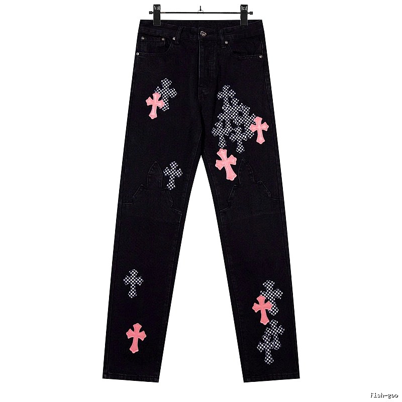 Chrome Hearts Monogram Graphic jeans Light Denim Jeans for Layered Styling