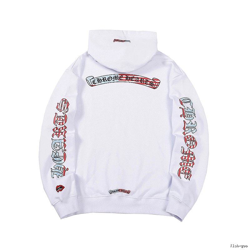 Chrome Hearts Premium Style Cross graphic hoodie Black Blue Cross for Resort Outfits
