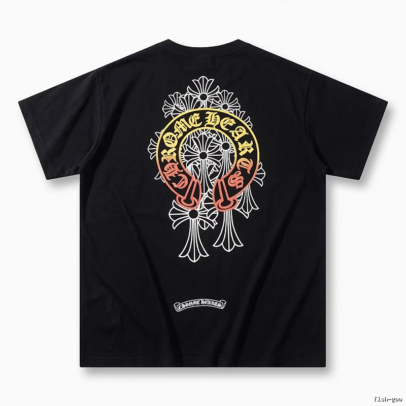 Chrome Hearts Retro Style Black T-shirt