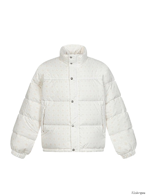 Chrome Hearts Retro Style White Cotton Coat