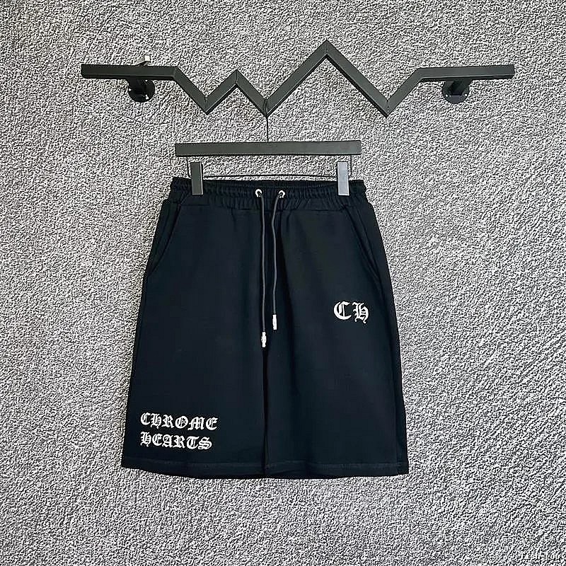Chrome Hearts trendy and cool style black shorts