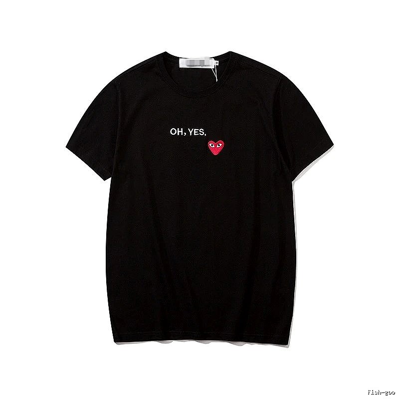 Comme des Garcons PLAY 2021-87 Black Style 2187 Heart Logo T-Shirt Logo Detail