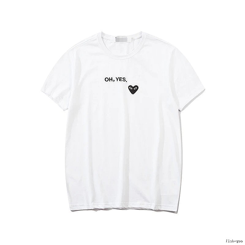 Comme des Garcons PLAY 2021-87 White Style 2187 Heart Logo T-Shirt Statement Graphic