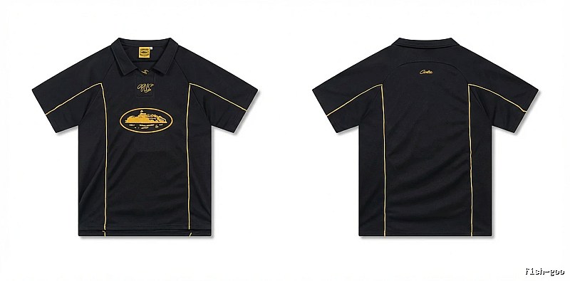 Corteiz Black Gold Sporty Short-sleeve