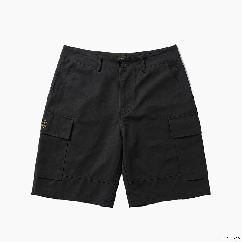 Corteiz Black Workwear-Style Shorts