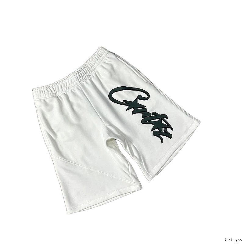 Corteiz letter-style white shorts