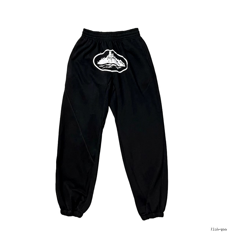 Corteiz Printed Casual Black Pants