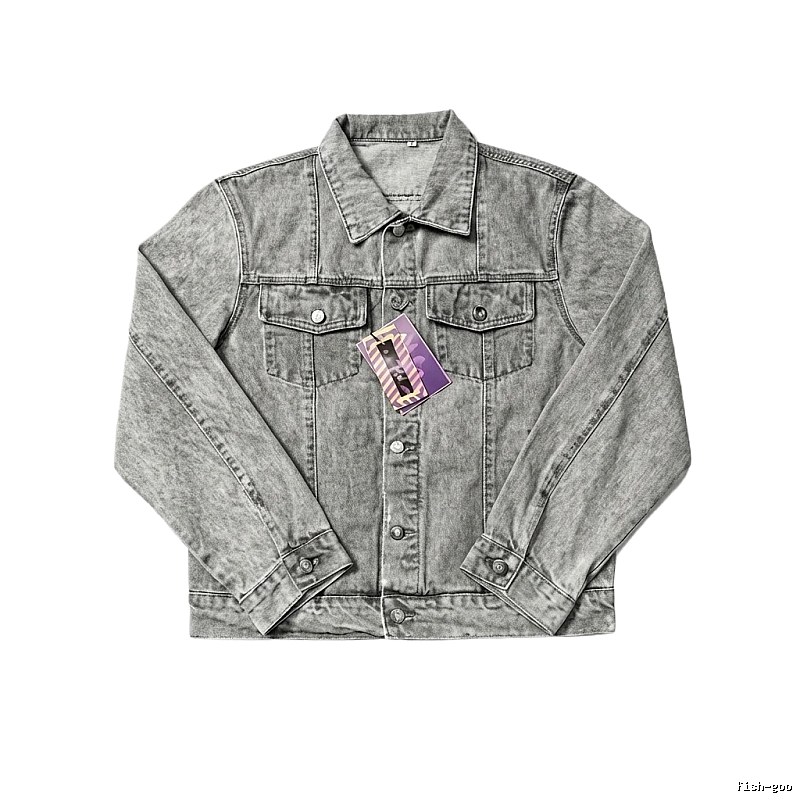 Corteiz Washed Grey Denim Jacket
