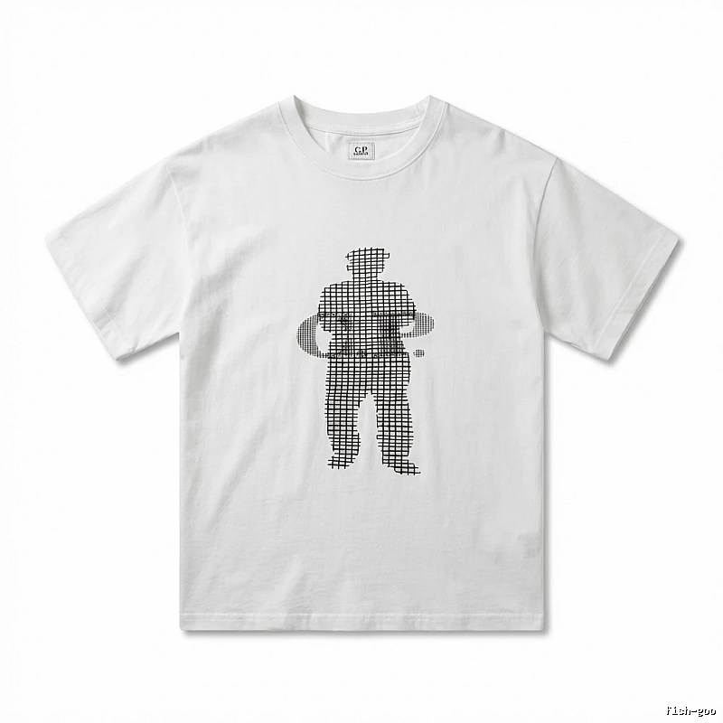 C.P. Grid Wind White T-shirt
