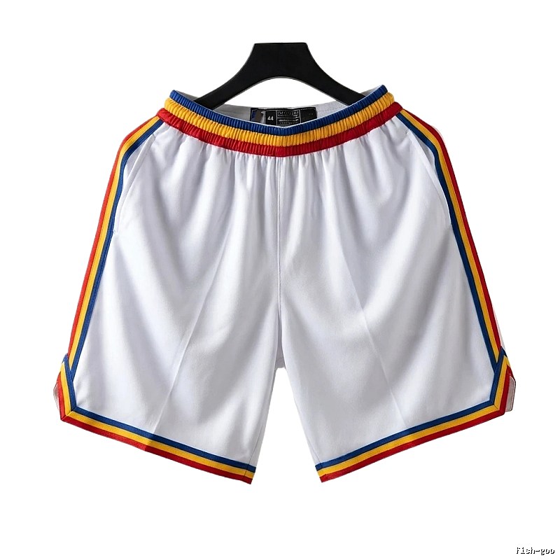 Curry series retro-style white shorts