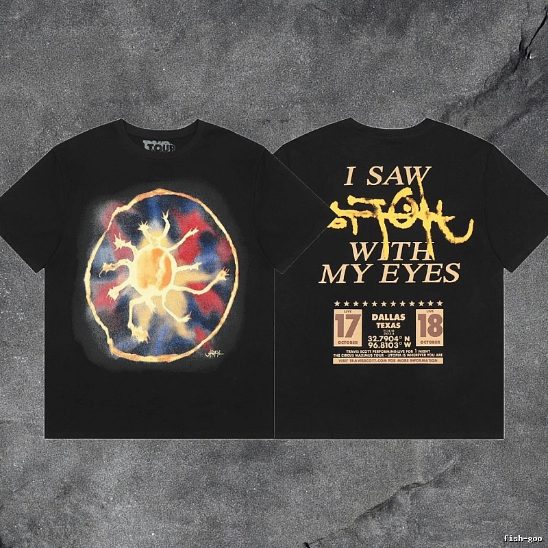Denim Tears 2031-75 Black Graphic T-Shirt Streetwear Look