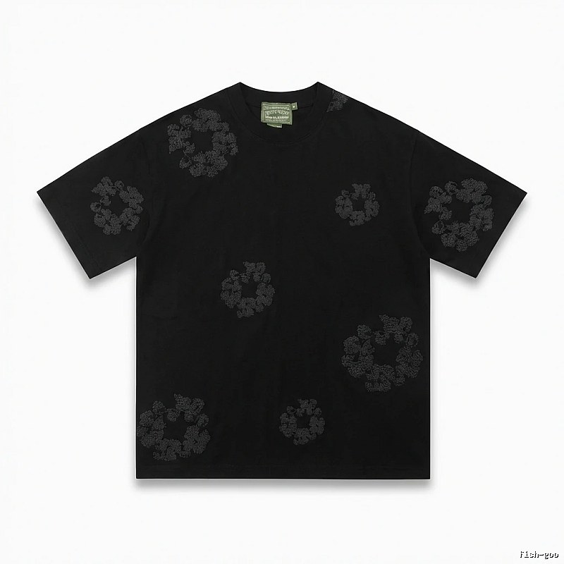DENIM TEARS Dark Style Black T-shirt