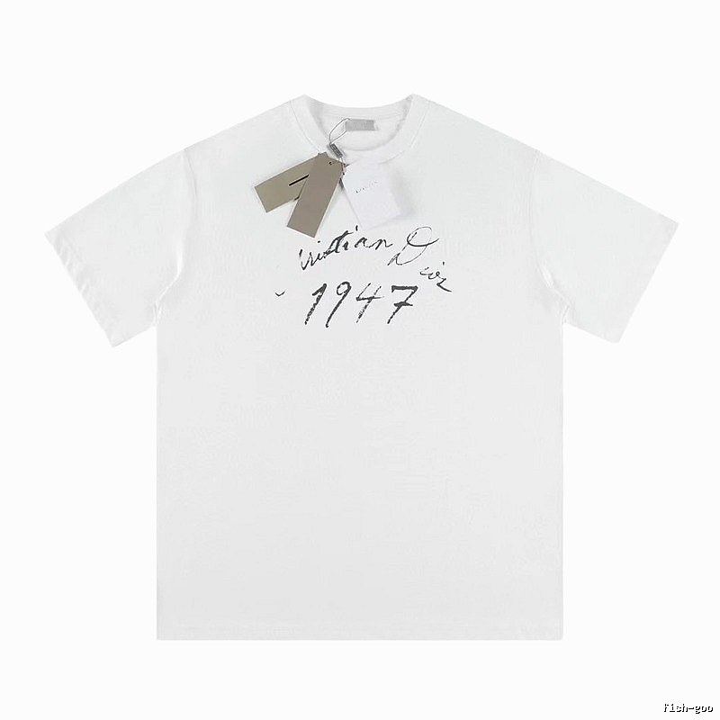 Dior 1947 Collection Minimalist Style White T-Shirt