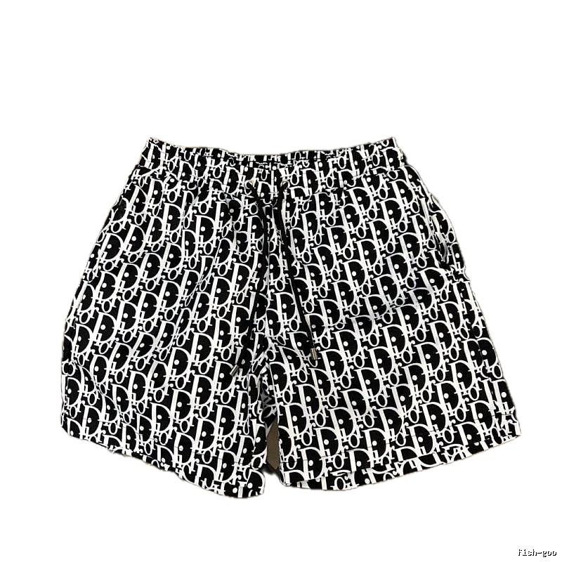 Dior Trendy All-over Monogram Print Black and White Casual Shorts