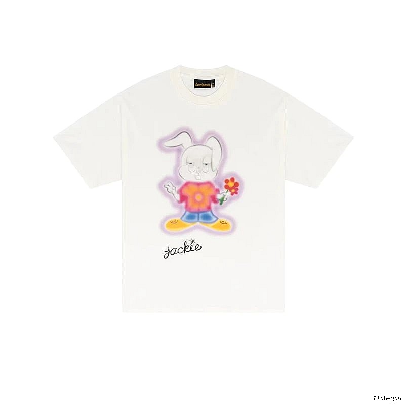 DREW Cartoon Rabbit Street Style Off-white T-shirt