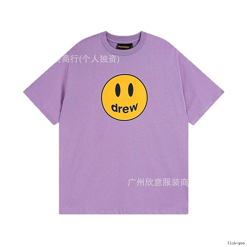 DREW Smile Street Style Purple Short Sleeve T-shirt