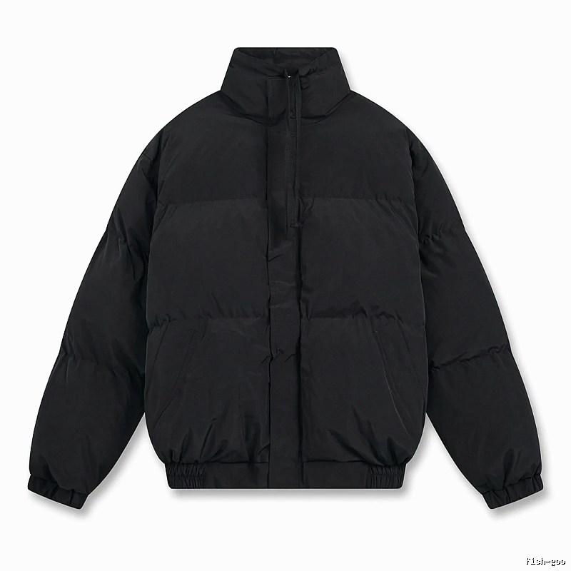 ESSENTIALS minimalist style black cotton-padded jacket