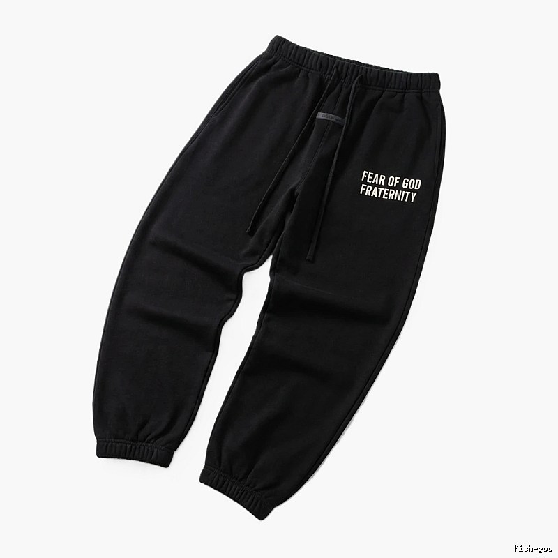 ESSENTIALS minimalist style black sweatpants