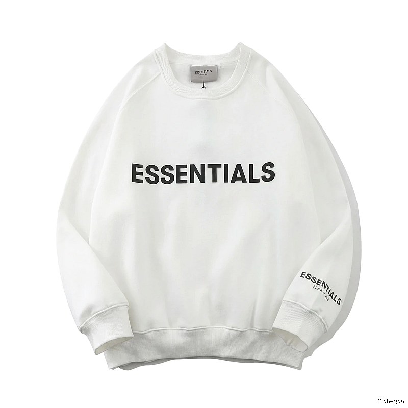 ESSENTIALS Simple Style White Sweatshirt