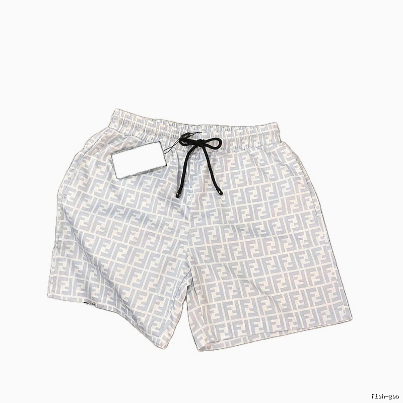 Fendi FF Monogram Casual Style Light Blue Shorts