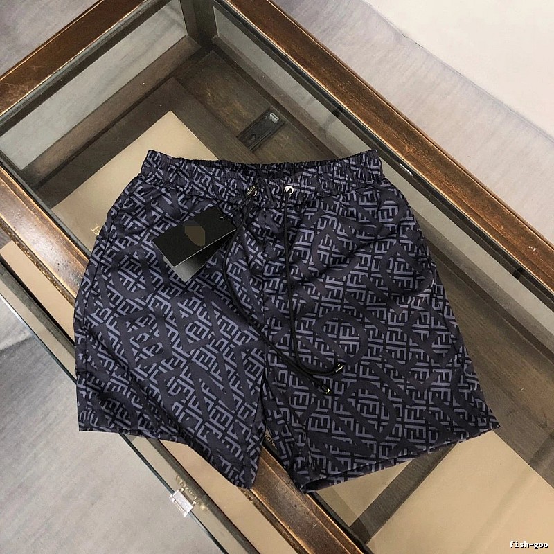 Fendi FF Monogram Trendy Cool Style Black Shorts