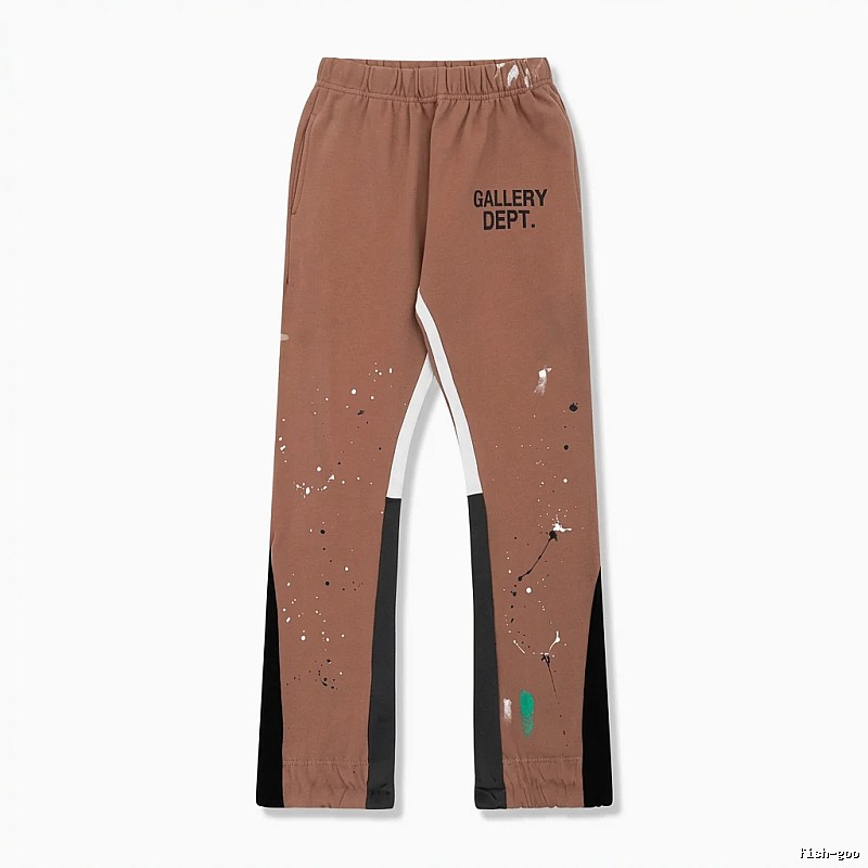 Gallery Dept Graffiti Style Coffee-colored Pants