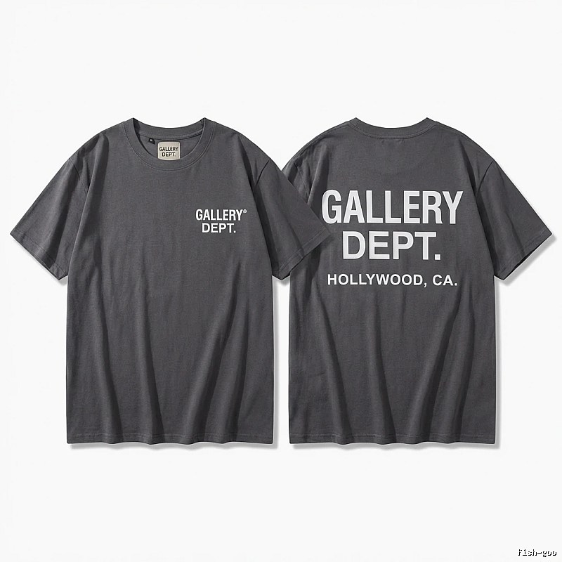 Gallery Dept Minimalist Style Dark Grey T-Shirt