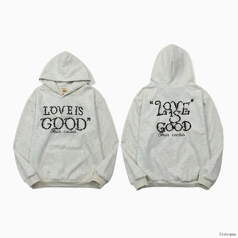 GOODBRAND LOVE Series Trendy and Cool White Hoodie