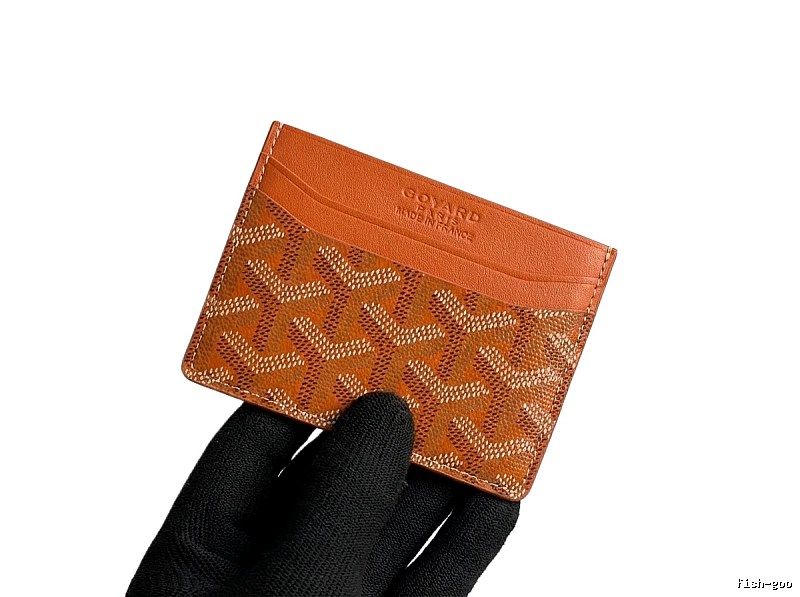 GOYARD Printed Fashion Orange Card Holder