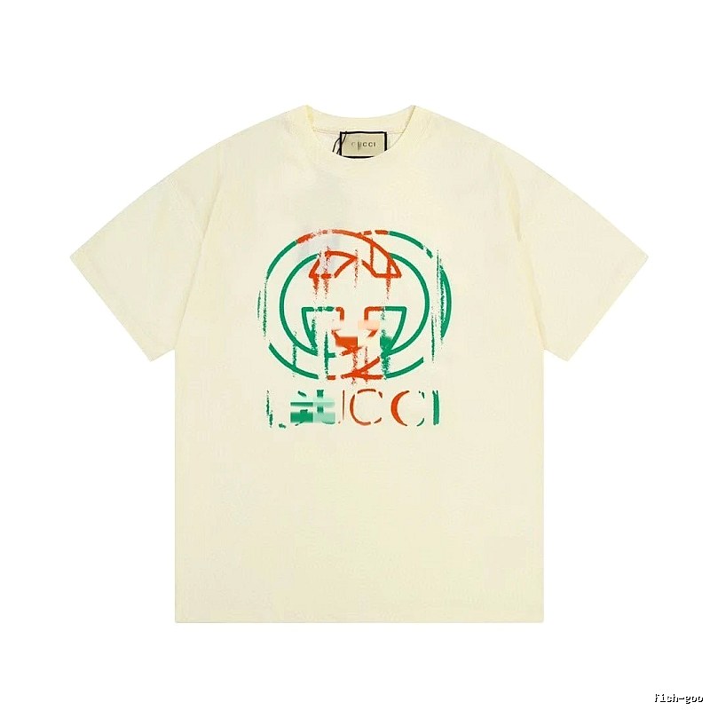 Gucci Double G Graffiti Vintage Style Off-white T-shirt