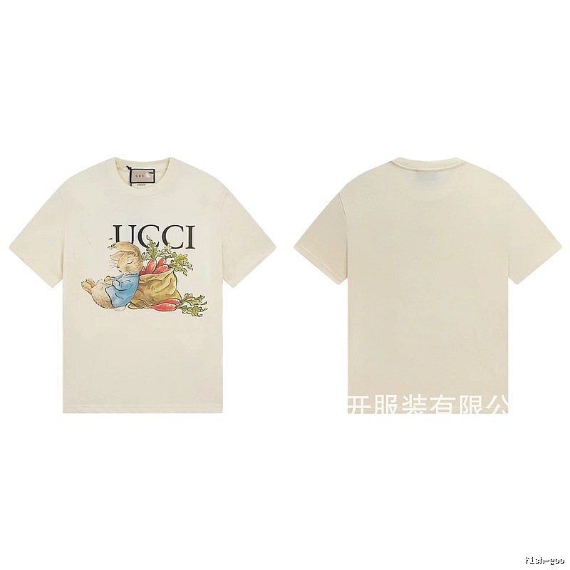 Gucci Peter Rabbit Vintage Style Off-White Short-Sleeve T-Shirt