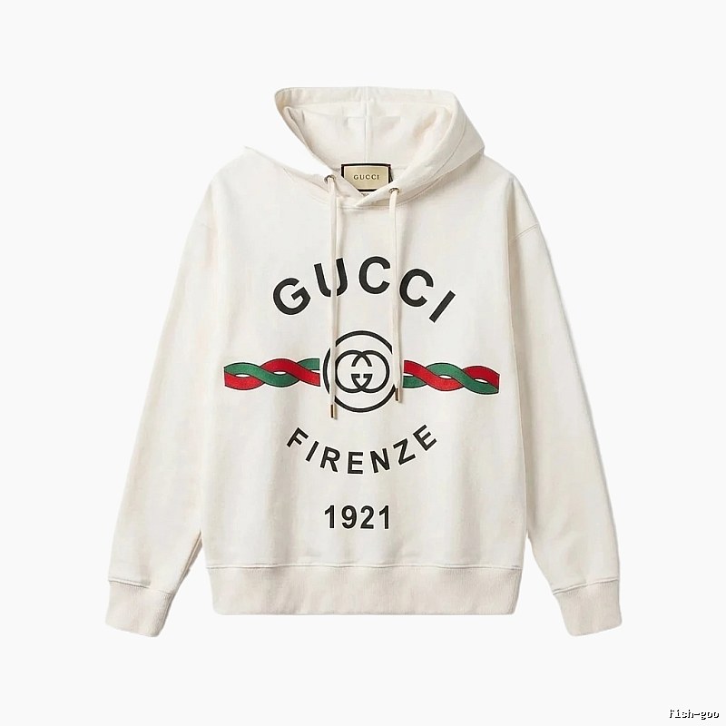 Gucci retro-style white hoodie
