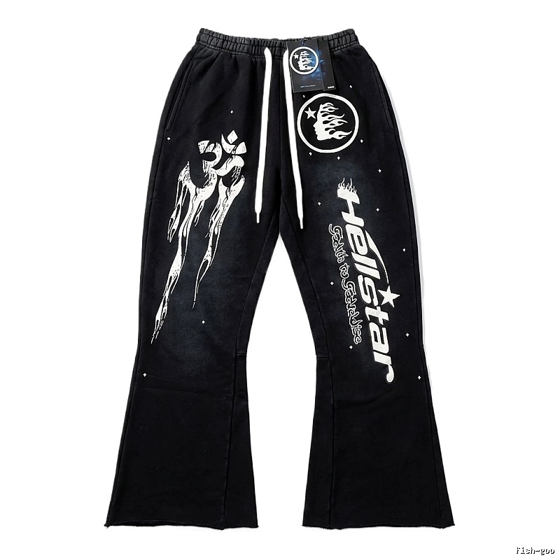 Hellstar dark style black long trousers
